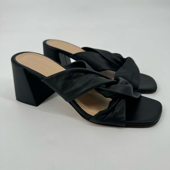 New Everlane The Day Twist Leather Heel in Black Size 9 - Picture 4 of 12